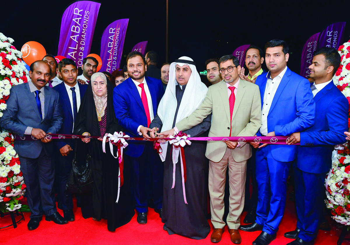 Malabar Gold & Diamonds' 160th showroom was inaugurated by Major Ali Hamdan Zaid Al Daihani, Chief Adviser, Farwaniya Governorate in the presence of Shamlal Ahamed, Managing Director – International Operations; K P Abdul Salam, Group Executive Director, M
