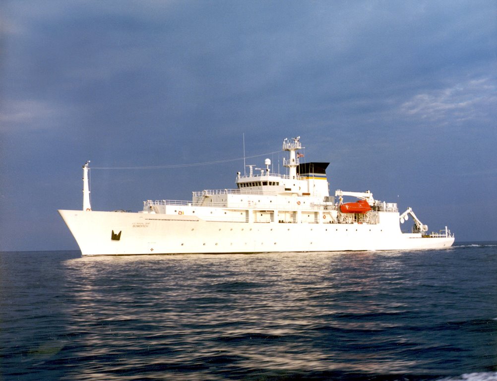 File photo: The oceanographic survey ship USNS Bowditch, shown here on September 20, 2002, which deployed an underwater drone seized by a Chinese Navy warship in international waters in the South China Sea on December 15, 2016. Courtesy US Navy/Handout/Fi