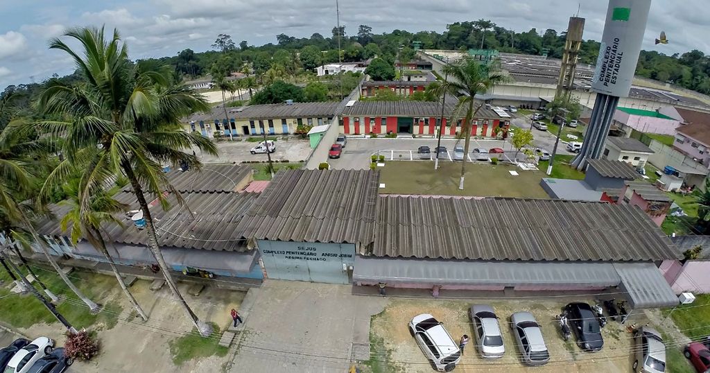 This undated handout picture released on January 2, 2017 by the SESIP shows the Penitentiary Complex Anisio Jobim located at 8 kilometres of route BR-174, in Manaus, Amazonia state, Brazil.  AFP / SESIP