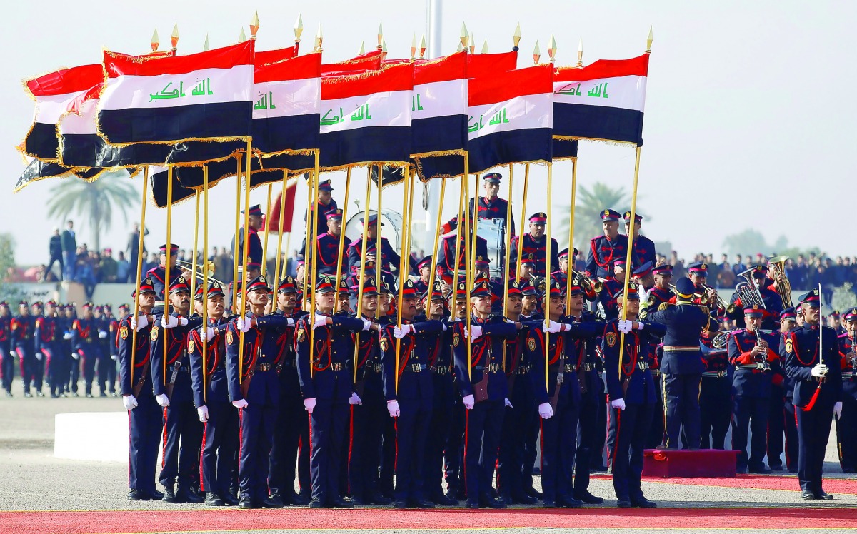 Soldiers take part in their graduation ceremony during Iraqi Army Day anniversary celebrations in Baghdad, Iraq, January 6, 2017. REUTERS/Khalid al Mousily