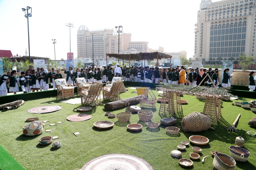 Traditional handicraft on display at the Nakheel (Palms) Exhibition at the Mahaseel Festival in Katara.