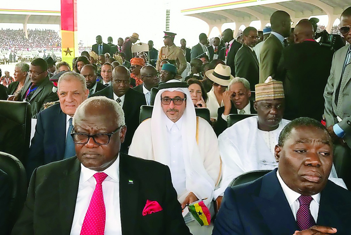 Minister of Culture and Sports H E Salah bin Ghanem Al Ali yesterday attended, as a representative of Emir H H Sheikh Tamim bin Hamad Al Thani, at the oath-taking ceremony of Nana Akufo-Addo as Ghana’s new president. Akufo-Addo, 72, defeated incumbent lea