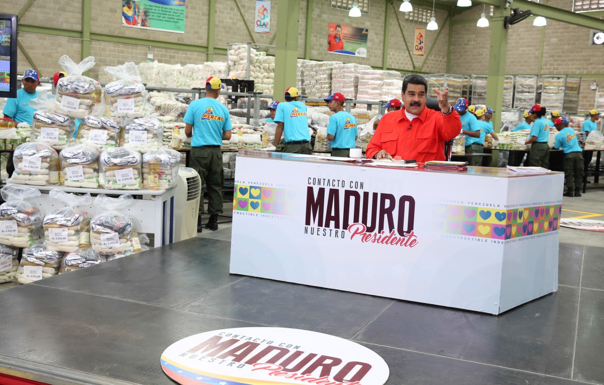 Venezuelan President Nicolas Maduro during a television programme in Caracas on January 8, 2017.  AFP / Presidencia de Venezuela