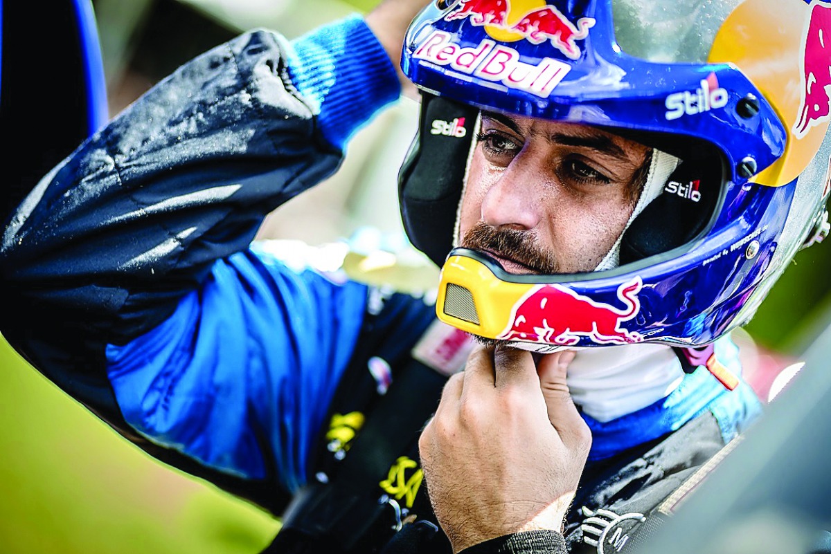 Qatar's Mohamed Abu Issa in action on his X-Raid Mini during the 2017 Dakar Rally. 