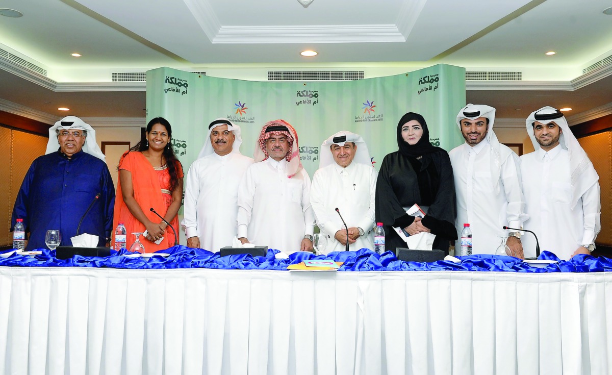 Officials of Umm Al Afai show pose after a press conference held at the Ezdan Towers.  Pic: Salim Matramkot / The Peninsula