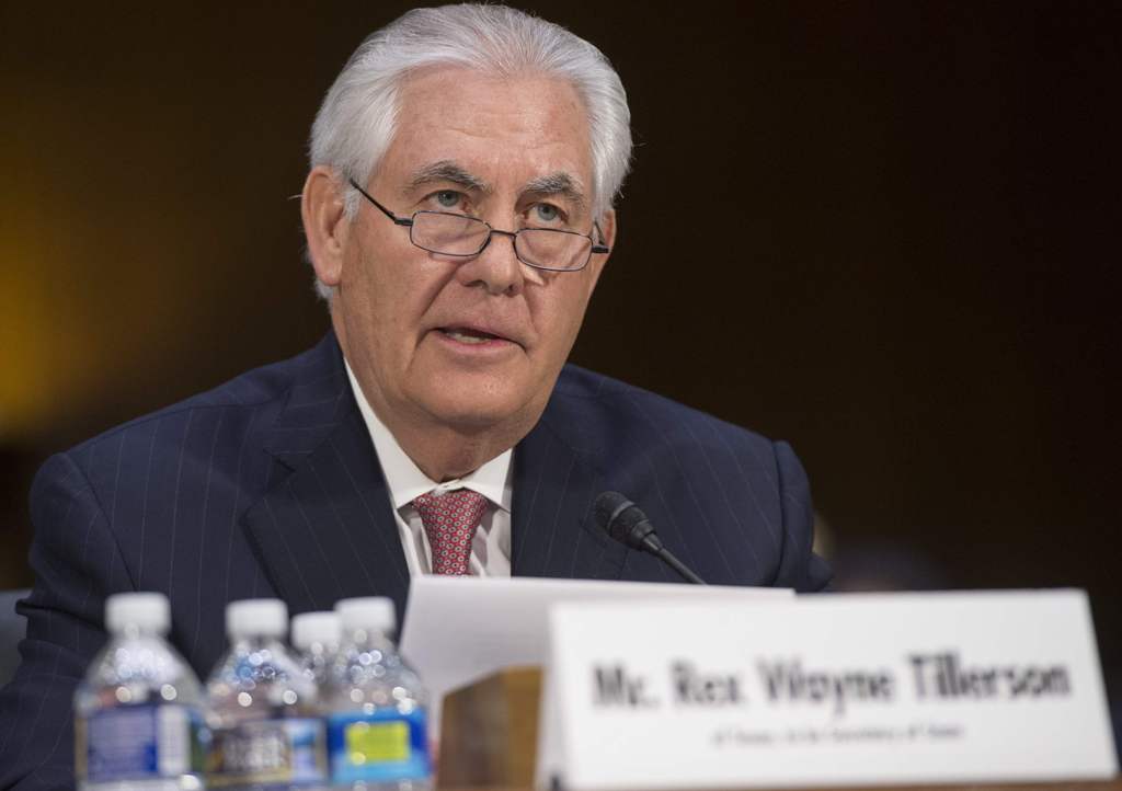 Former ExxonMobil executive Rex Tillerson testifies during his confirmation hearing for Secretary of State before the Senate Foreign Relations Committee on Capitol Hill in Washington, DC, January 11, 2017. AFP / SAUL LOEB