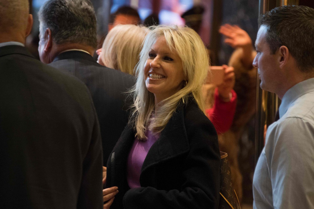 This file photo taken on December 15, 2016 shows Monica Crowley, a conservative radio host and Fox News analyst, who is expected to be tapped by the Trump administration to be a deputy national security advisor at Trump Tower in New York. A conservative m