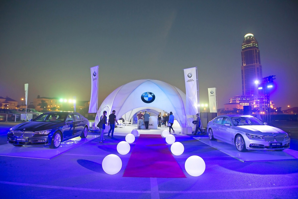 BMW cars on display at The Pearl-Qatar.