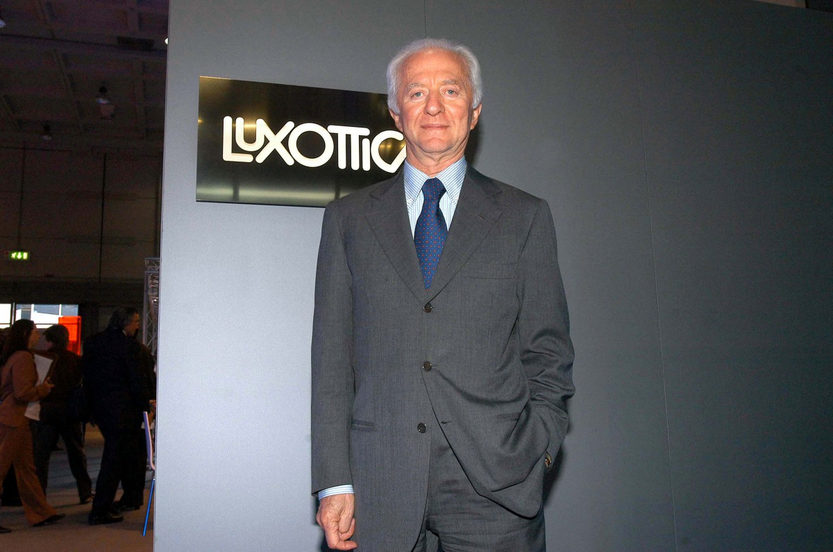 Luxottica's 81-year-old founder Leonardo Del Vecchio poses during MIDO Exhibition in Milan, Italy in this May 6, 2005 photo.