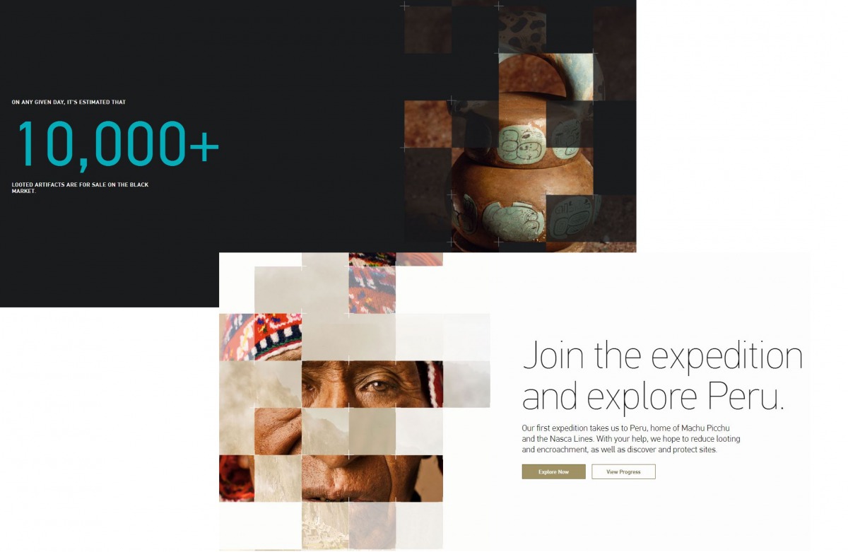 Snapshots of GlobalXplorer homepage. 