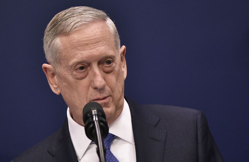 US Secretary of Defense James Mattis. AFP / MANDEL NGAN

