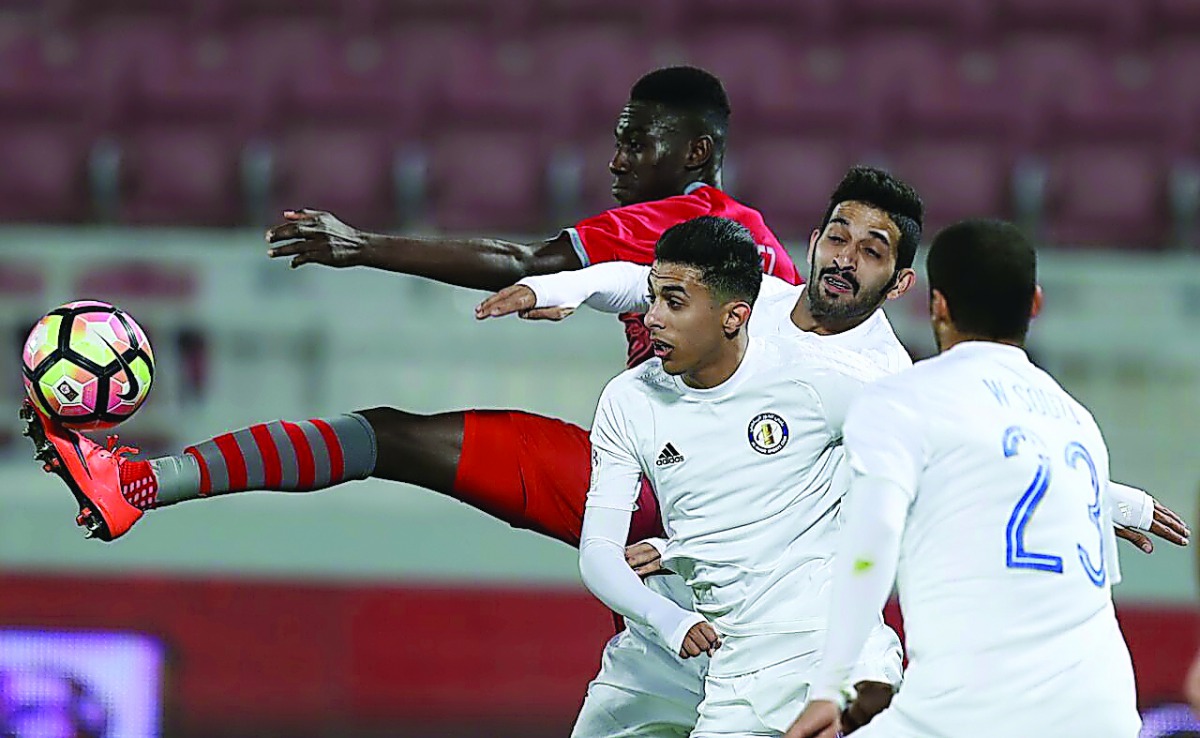 Action from the Qatar Stars League (QSL) match between Lekhwiya and Al Khor at Lekhwiya Stadium yesterday.