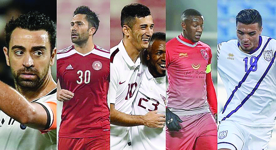 A combination of pictures showing players who excelled in round 20 of the Qatar Stars League last week. 