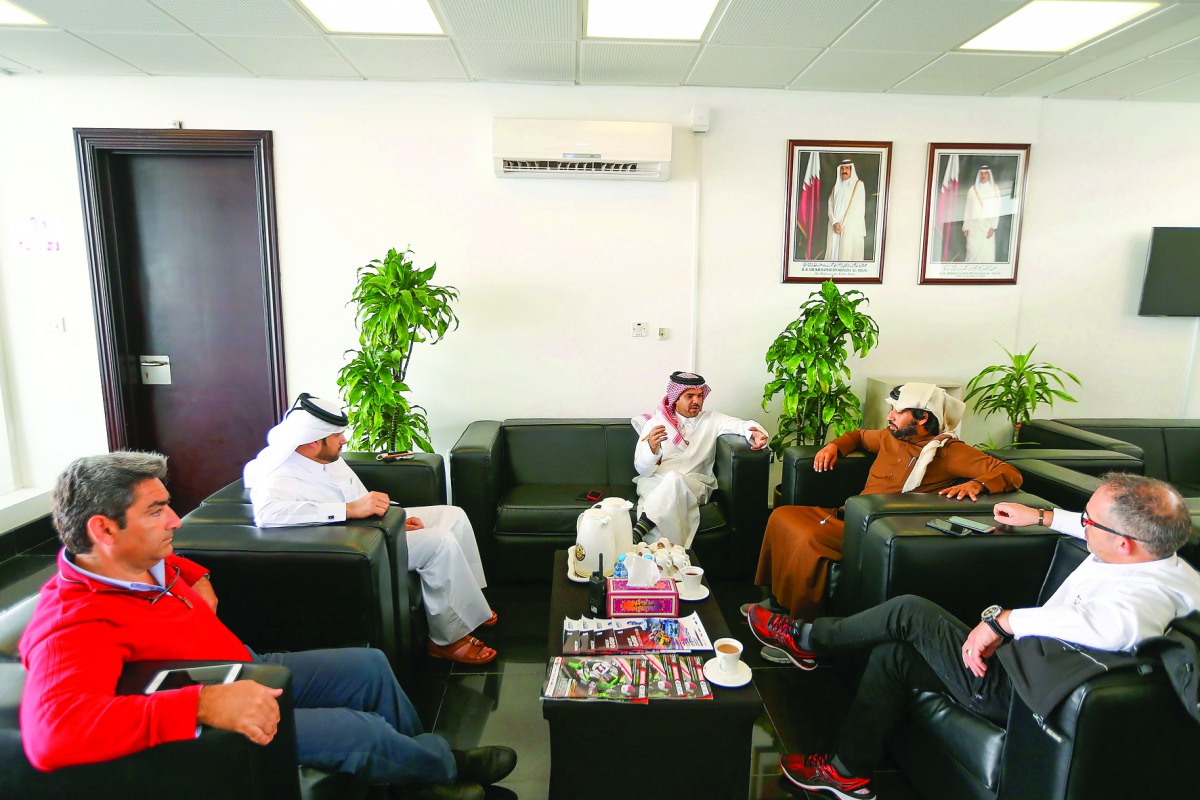 Losail Circuit Sports Club and Hamad Medical Corporation (HMC) officials discussing arrangements for FIM World Motocross World Championship that will take place onFebruary 24 to 25 at Losail Circuit Sports Club.  
