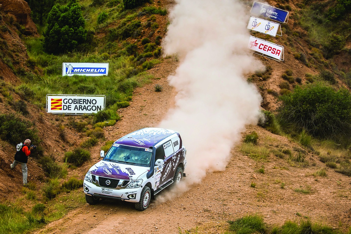 This file picture shows T2 World Rally Champion Adel Hussein in action.