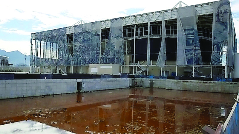 A view of the Olympic Aquatics Stadium, which was used for the Rio 2016 Olympic Games in Rio de Janeiro.