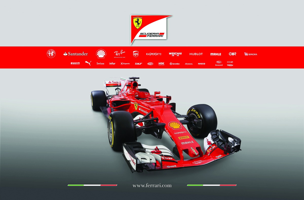  The new Formula 1 car of Ferrari team unveiled yesterday.