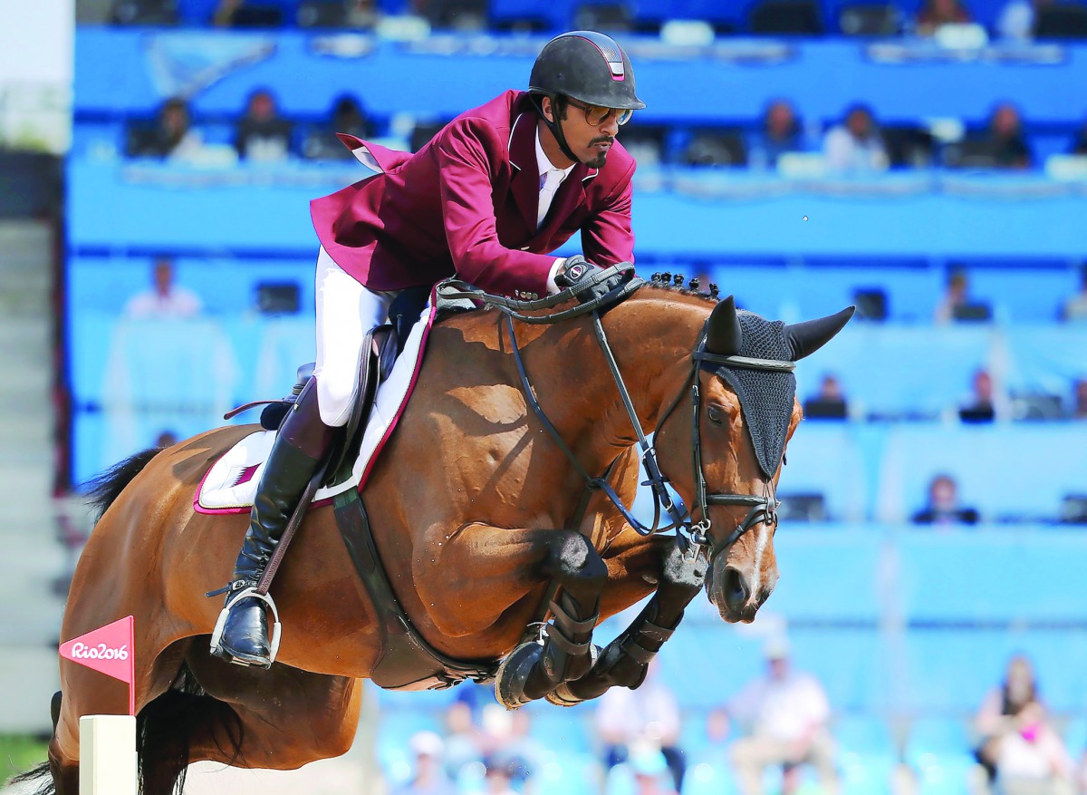 Qatar’s Sheikh Ali Al Thani in action during the  Rio 2016 Olympic Games in Rio de Janeiro, in this file photo. The top rider will lead the Qatari charge at CHI Al Shaqab which will be held this week at Al Shaqab. 