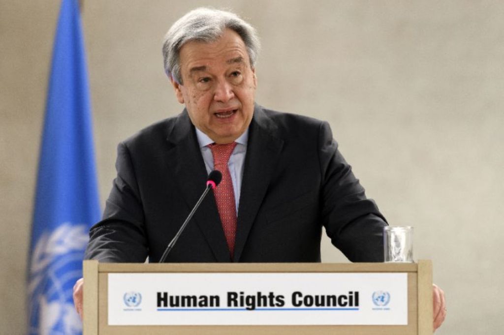 UN Secretary-General Antonio Guterres, pictured in February 2017, will be visiting Kenya, a key country in the peace efforts taking place in Somalia and South Sudan (AFP Photo/Fabrice COFFRINI).