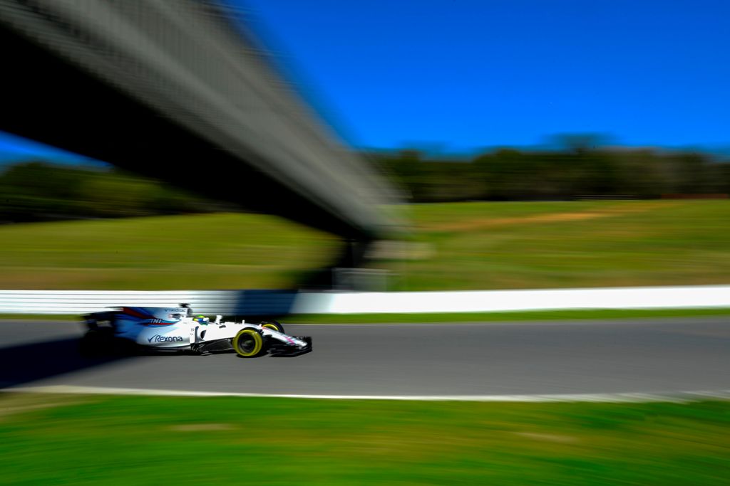 William's Brazilian driver Felipe Massa drives at the Circuit de Barcelona Catalunya on March 7, 2017 in Montmelo, on the outskirts of Barcelona during the first day of the second week of tests for the Formula One Grand Prix season. / AFP / Josep Lago