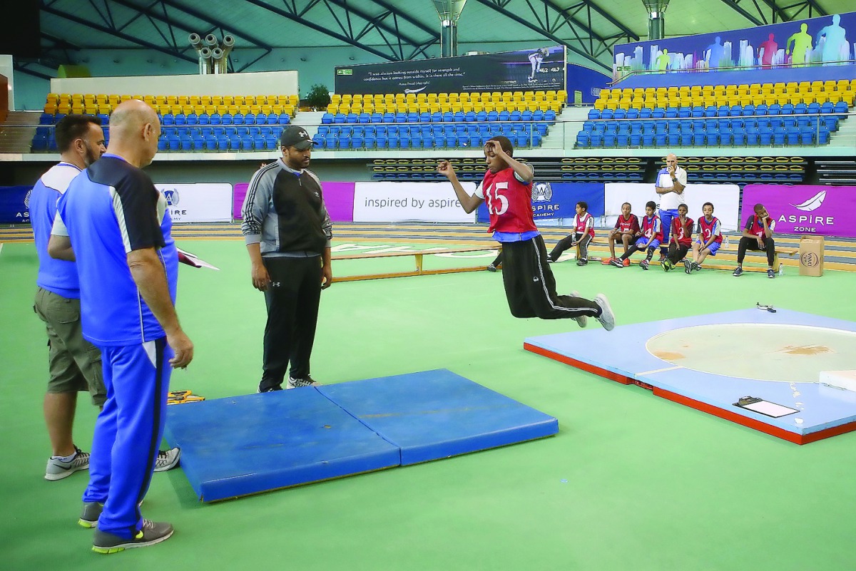 A young athlete in action during Aspire Academy's Gold Camp.