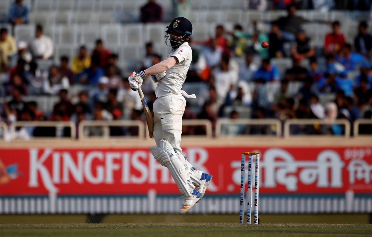 India's Lokesh Rahul evades a bouncer. (Reuters/Adnan Abidi)