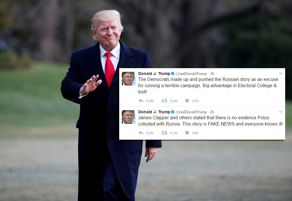 (Combo) U.S. President Donald Trump March 19, 2017REUTERS/Joshua Roberts ||| Donald Trump? (@realDonaldTrump) Tweets. 
