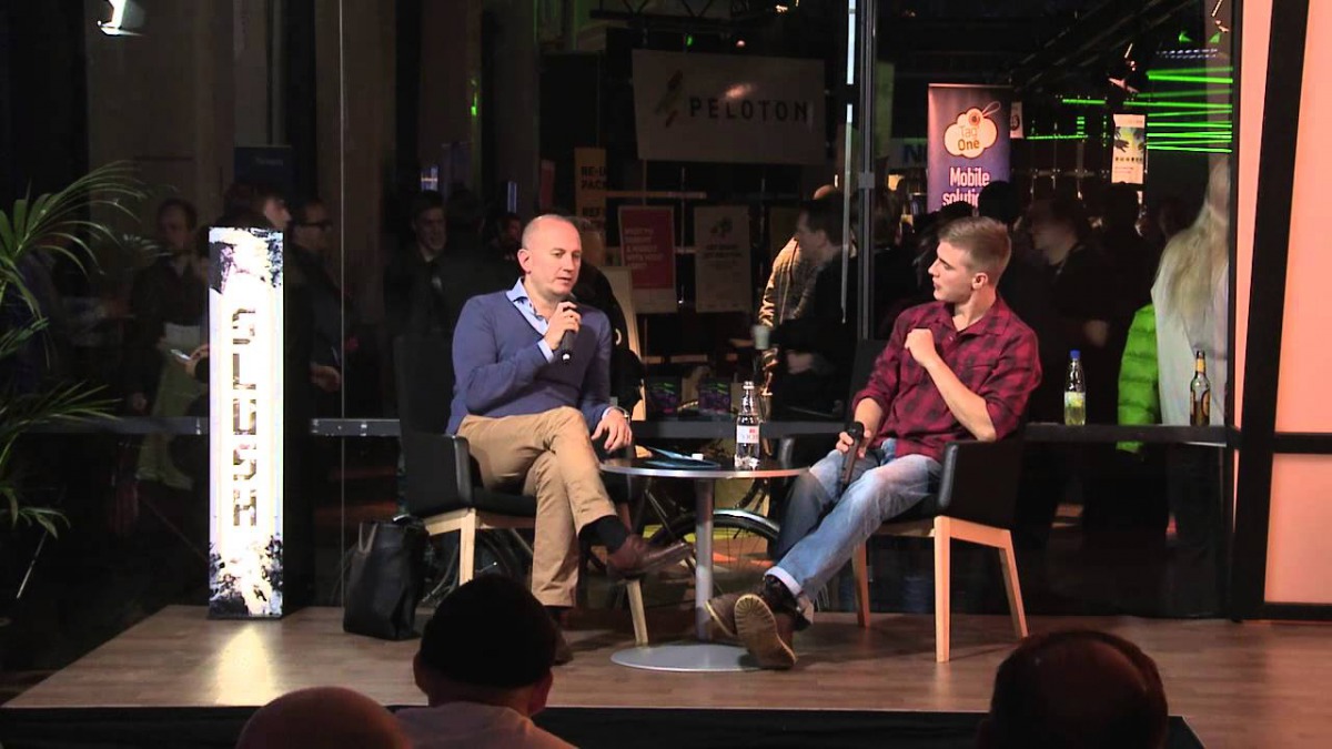 Mattias Hjelmstedt (left) is being Interviewed by Slush (Courtesy: Slush / YouTube) 
