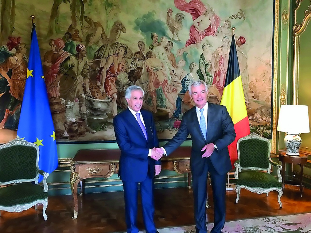 Minister of State for Foreign Affairs H E Sultan bin Saad Al Muraikhi met yesterday with Dirk Achten, Secretary-General, Belgian Ministry of Foreign Affairs, during his visit to Belgium. The Minister also met Vice-President of the European Parliament, Rys