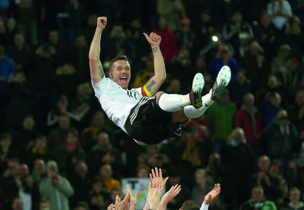 Lukas Podolski's superb second-half goal settled the glamour friendly for Germany, but coach Joachim Loew has a lengthy injury list ahead of the weekend qualifier.
