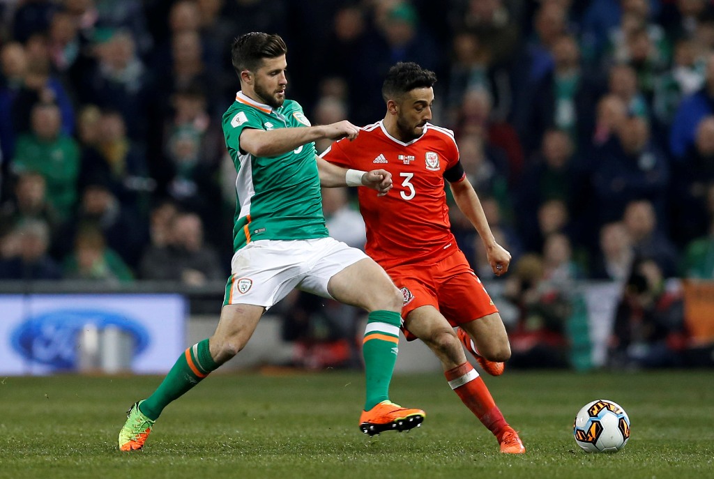 Wales' Neil Taylor in action with Republic of Ireland's Shane Long Action Images via Reuters / Matthew Childs
