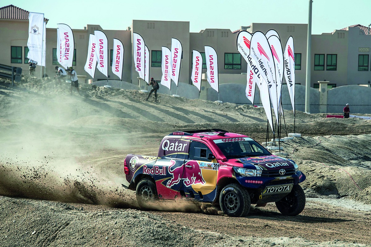 Nasser Saleh Al Attiyah in action at the Abu Dhabi Desert Challenge.