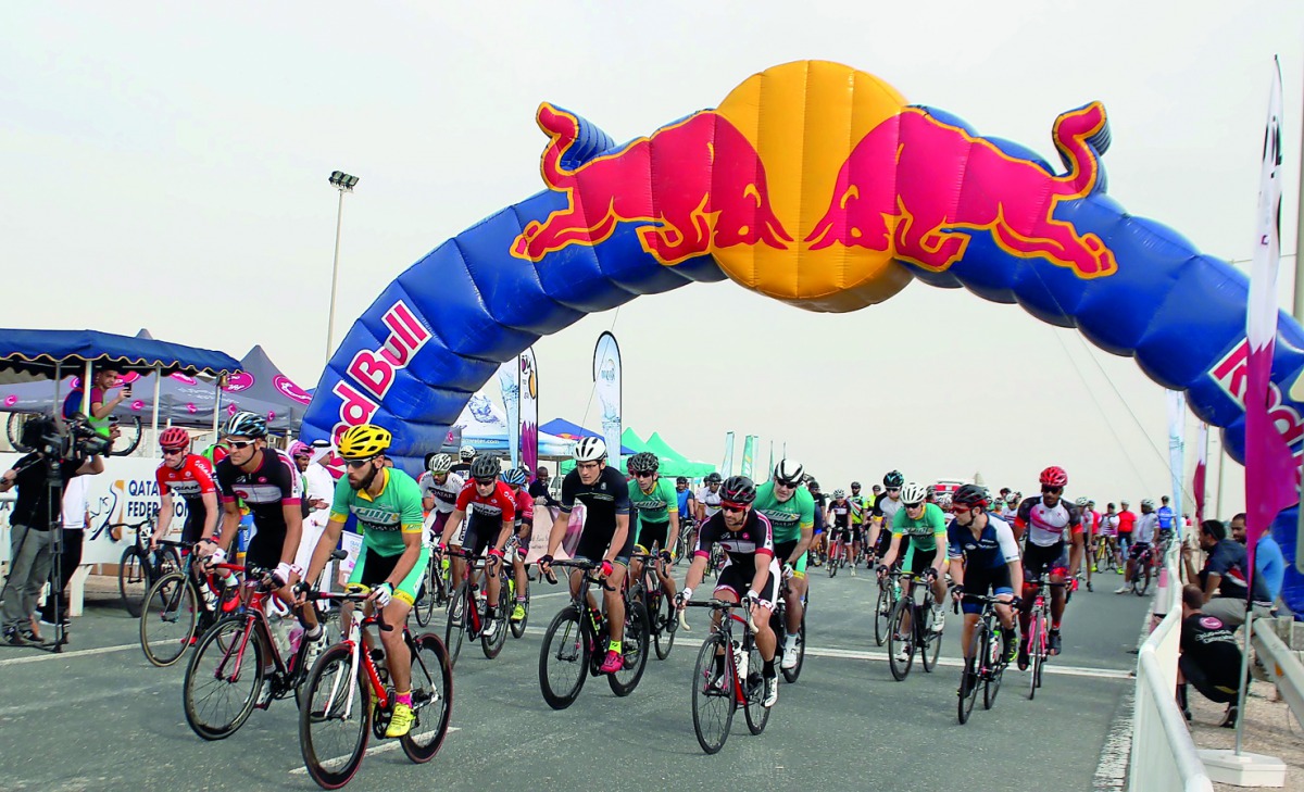Action from the race. Nasser Aldoseri topped in the Men's A category while Mat Wilson took the second spot followed by Aday Alvarez Diez de Ulzurrun. In the Men's B, Mohammed Albuainain clinched the first place with Fahad Al Sangoor bagging the second pos