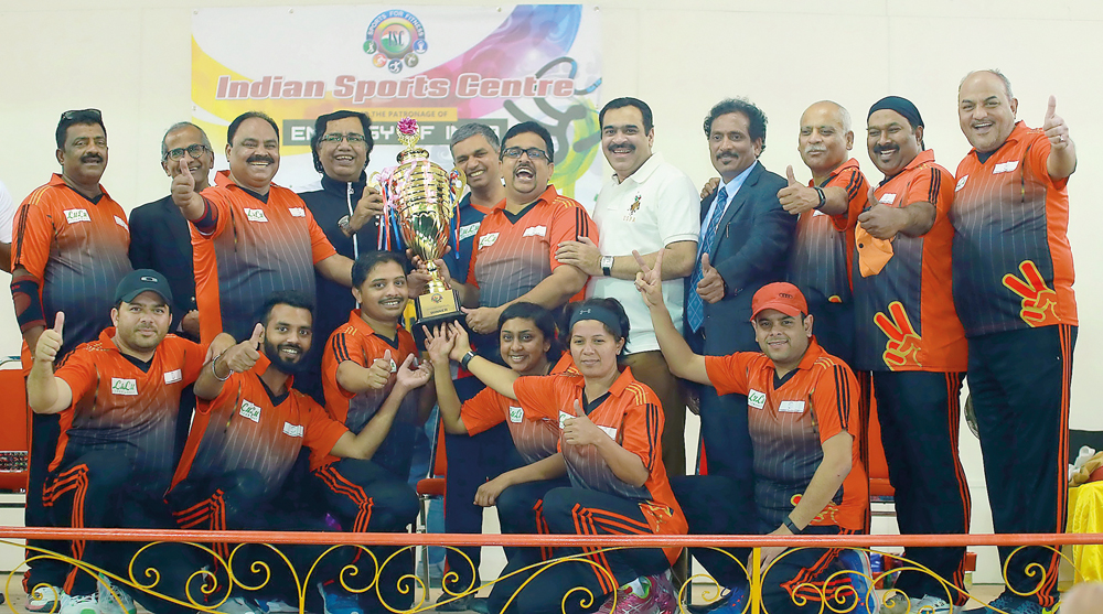 The team members of the Indian Sports Centre (ISC) celebrant their win in the Lulu ISC Cricket Festival 2017 at the Old Ideal School Ground.
