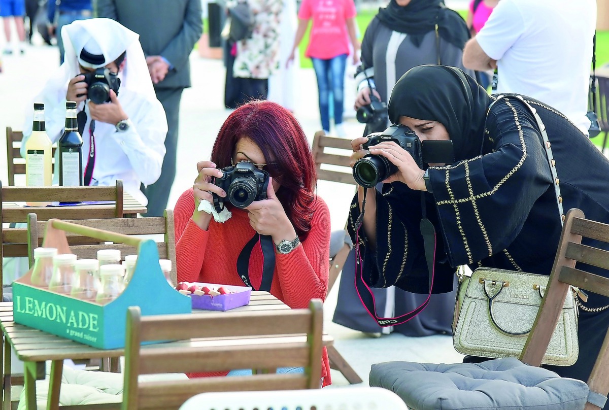 Participants of a recent food photography and styling sessions held for the first time at the eighth Qatar International Food Festival at Hotel Park.