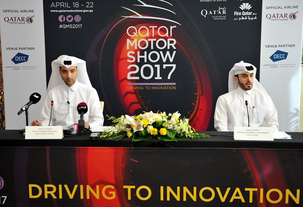 File picture of Qatar Motor Show press conference. 