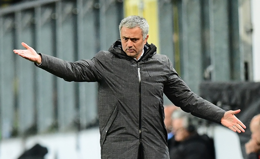 Manchester United's manager Jose Mourinho. AFP / EMMANUEL DUNAND
