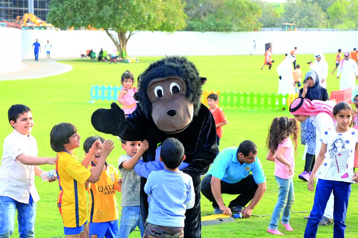 Children playing at the event organised by Qatar Charity.