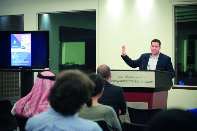 Prof Osamah Khalil during the lecture.