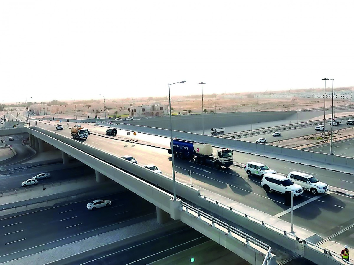 The Umm Slal Mohammed Interchange which was opened to traffic.
