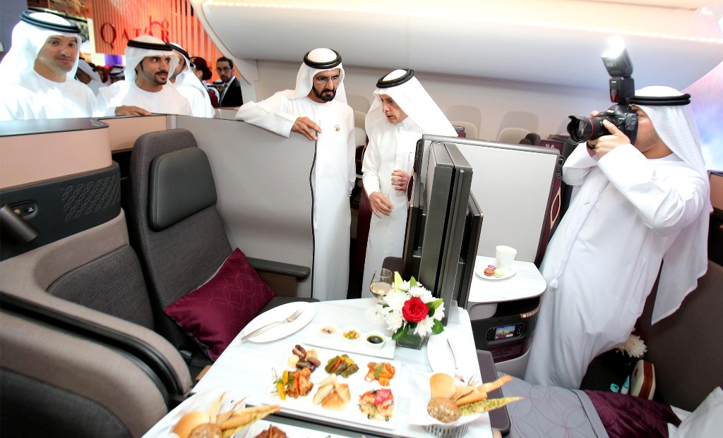 Sheikh Mohammed Bin Rashid Al Maktoum, Vice President and Prime Minister of the United Arab Emirates (UAE) and Ruler of Dubai; Sheikh Hamdan Bin Mohammed Bin Rashid Al Maktoum, Crown Prince of Dubai, and Qatar Airways Group Chief Executive, Akbar Al Baker