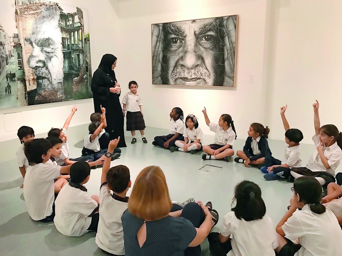 children taking part in an educational programme. 