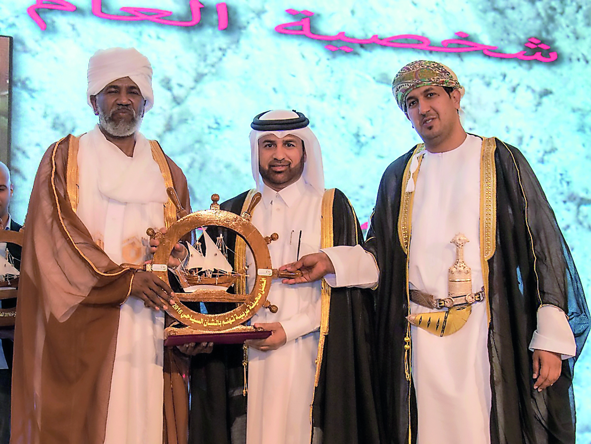 Katara General Manager Dr Khalid bin Ibrahim Al Sulaiti receiving the award.