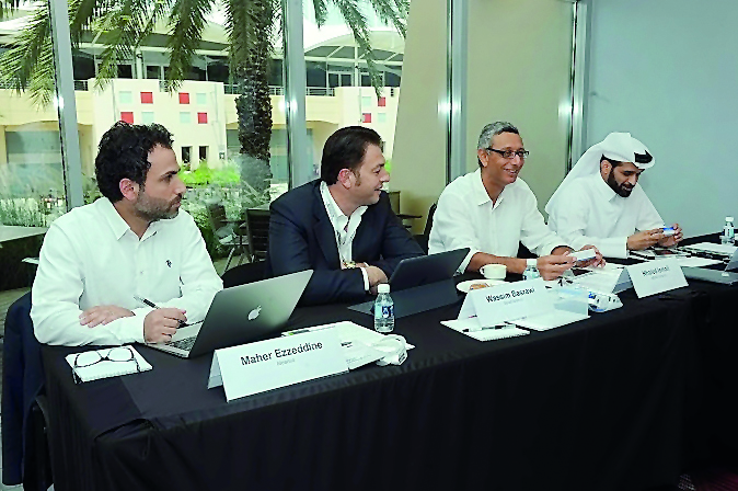 Supreme Committee for Delivery & Legacy (SC) Secretary-General Hassan Al Thawadi (right), with fellow judges Wassim Basrawi, Maher Ezzeddine and Khaled Ismail.