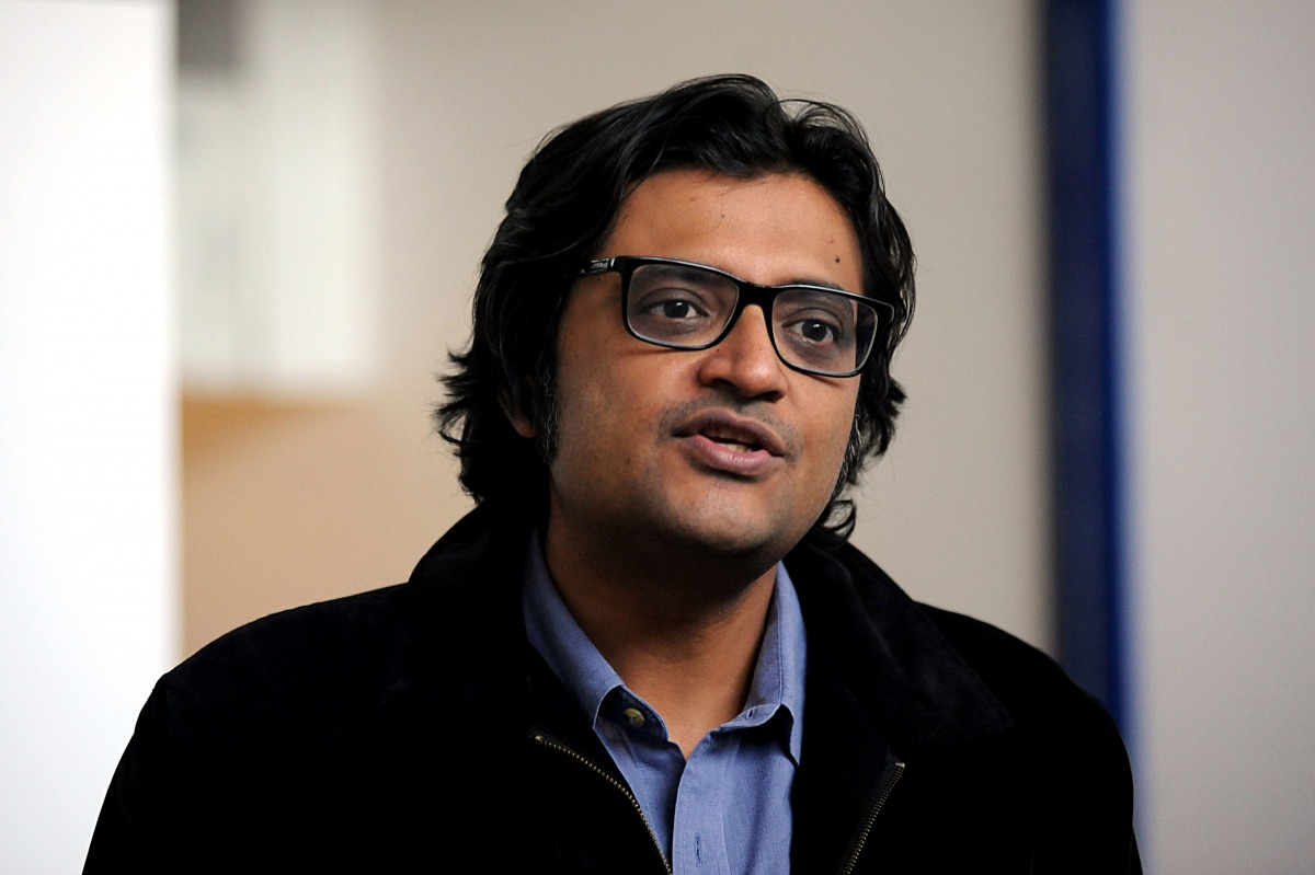 In this photograph taken on April 26, 2017, Indian television journalist Arnab Goswami poses during an interview with AFP in Mumbai