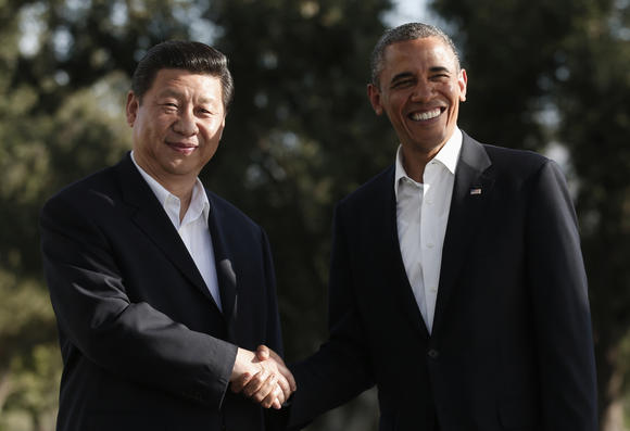 Former US President Barack Obama and  Chinese President Xi Jinping at The Annenberg Retreat at Sunnylands in Rancho Mirage, California June 7, 2013 (Reuters) 