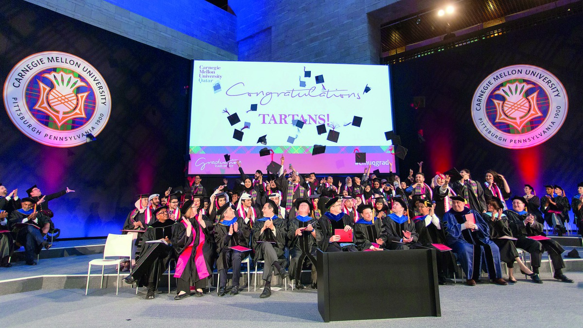 The tenth graduation ceremony of Carnegie Mellon University in Qatar (CMU-Q).