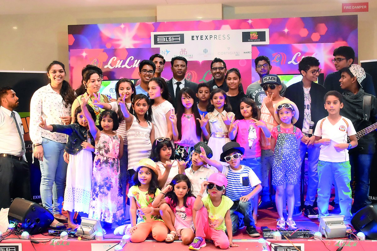 Children on the stage during the Lulu Fashion Walk for Kids - 2017.