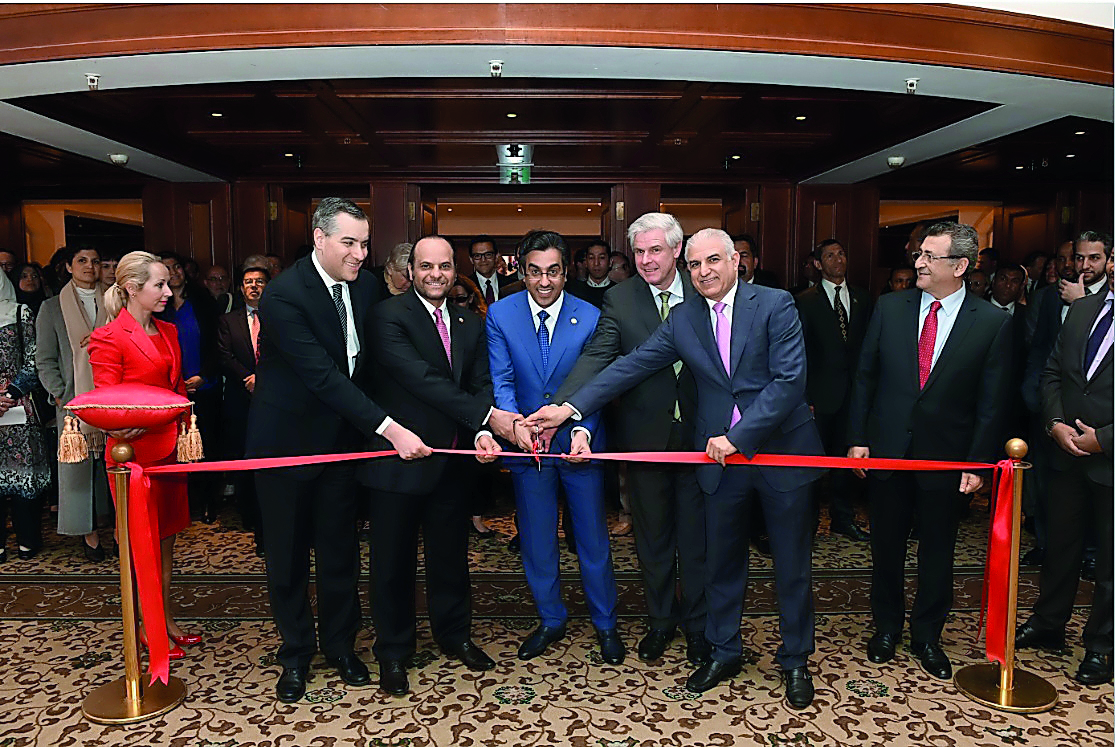Chairman of the National Human Rights Committee (NHRC), Dr Ali bin Sumaikh Al Marri, and other officials during the inauguration of the calligraphy exhibition in Berlin.
