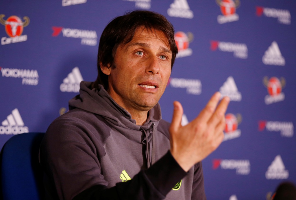 Chelsea manager Antonio Conte during the press conference. Reuters / Matthew Childs
